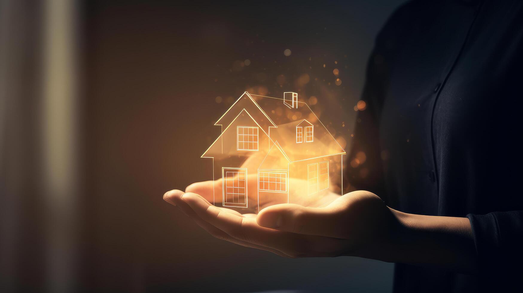 house-of-dream-idea-real-estate-illustration-ai-generative-free-photo